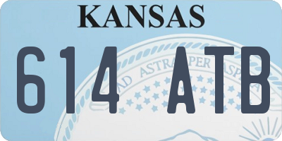 KS license plate 614ATB