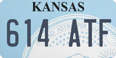 KS license plate 614ATF