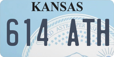 KS license plate 614ATH