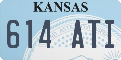 KS license plate 614ATI