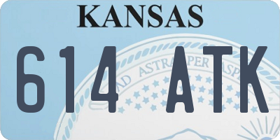 KS license plate 614ATK