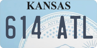 KS license plate 614ATL