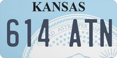KS license plate 614ATN
