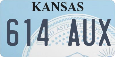 KS license plate 614AUX