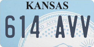 KS license plate 614AVV