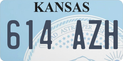 KS license plate 614AZH