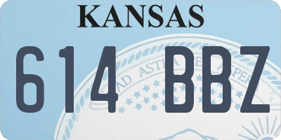 KS license plate 614BBZ
