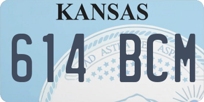 KS license plate 614BCM