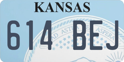 KS license plate 614BEJ