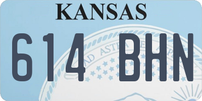 KS license plate 614BHN