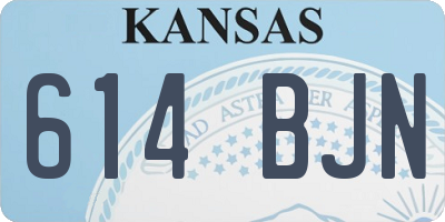 KS license plate 614BJN