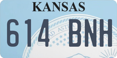 KS license plate 614BNH