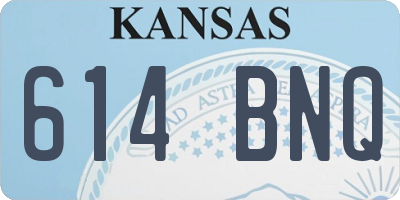 KS license plate 614BNQ