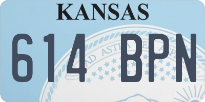 KS license plate 614BPN
