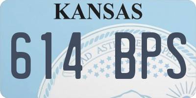 KS license plate 614BPS