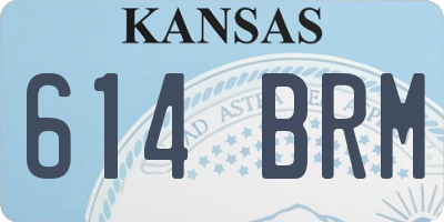 KS license plate 614BRM