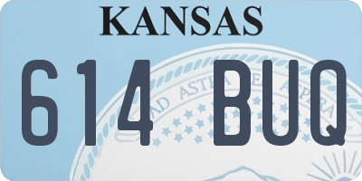 KS license plate 614BUQ