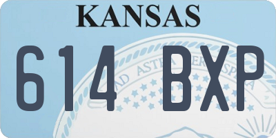 KS license plate 614BXP