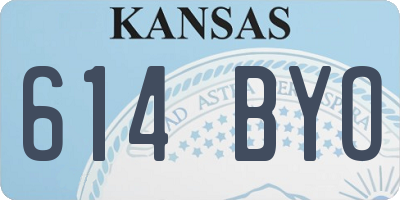 KS license plate 614BYO