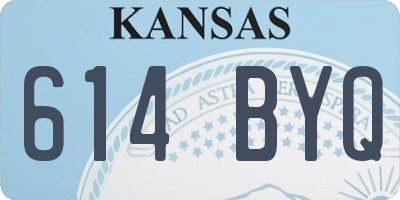 KS license plate 614BYQ