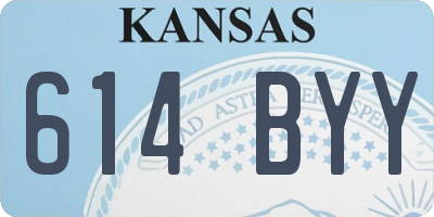 KS license plate 614BYY
