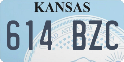 KS license plate 614BZC
