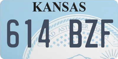 KS license plate 614BZF