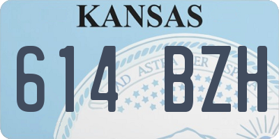 KS license plate 614BZH