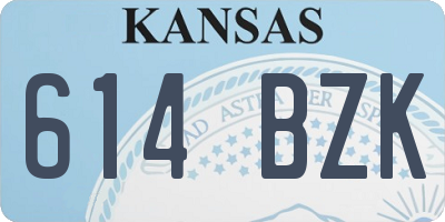 KS license plate 614BZK