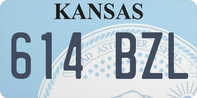 KS license plate 614BZL