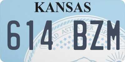 KS license plate 614BZM