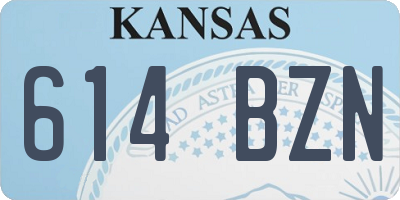 KS license plate 614BZN