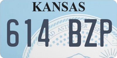 KS license plate 614BZP