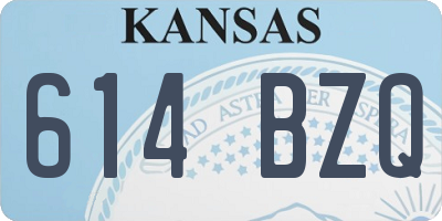 KS license plate 614BZQ