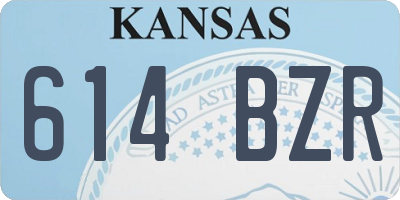 KS license plate 614BZR