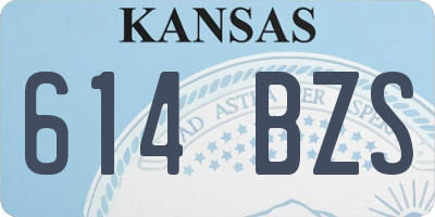 KS license plate 614BZS