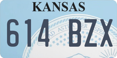 KS license plate 614BZX
