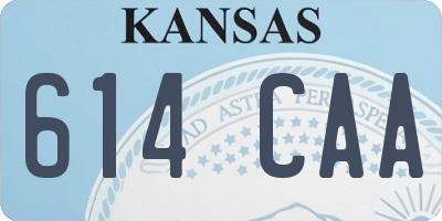 KS license plate 614CAA