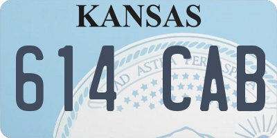KS license plate 614CAB