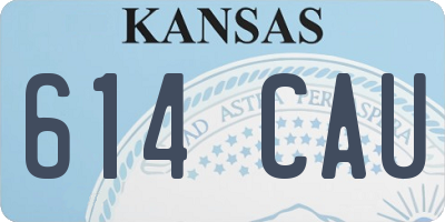 KS license plate 614CAU