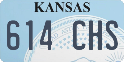 KS license plate 614CHS
