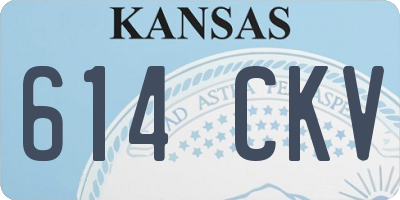 KS license plate 614CKV