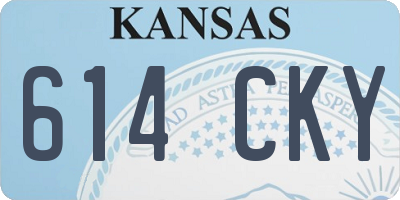 KS license plate 614CKY
