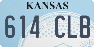 KS license plate 614CLB