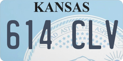 KS license plate 614CLV