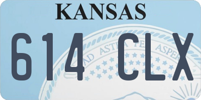 KS license plate 614CLX