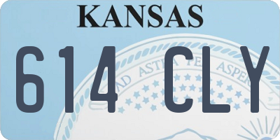 KS license plate 614CLY