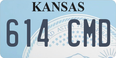 KS license plate 614CMD