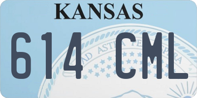 KS license plate 614CML