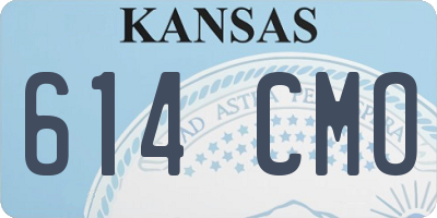 KS license plate 614CMO